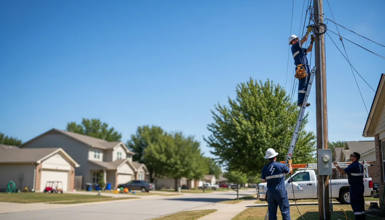 Residential electrician providing installation services in Jay, OK
